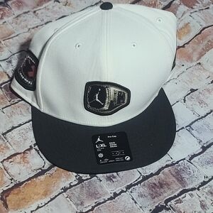 Jordan White and Black Logo Cap